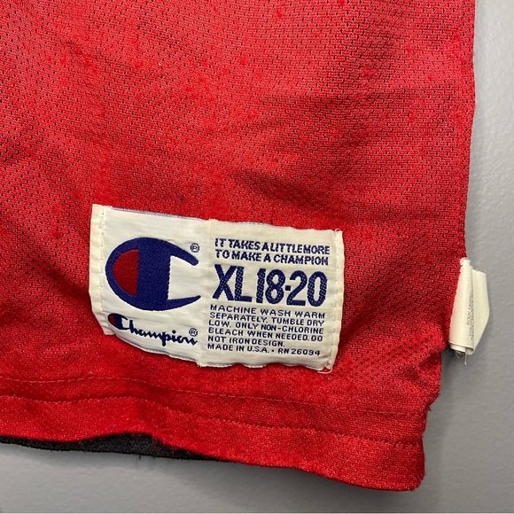 Champion Reversible Michael Jordan Jersey Vintage 90s Red and Black - Picture 7 of 12